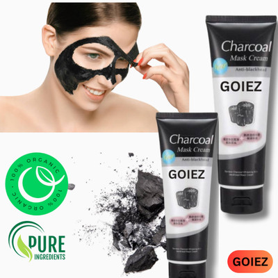 GOIEZ Men’s Charcoal Peel Mask – Quick Fix For Tired Skin ( Pack Of 2)(130 g)