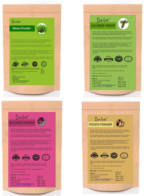 BIndian Neem Face Pack Powder Cucumber Face Pack Powder Beetroot(200 g)