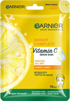GARNIER Skin Naturals Bright Complete Vit C Face Serum Sheet Mask(28 g)