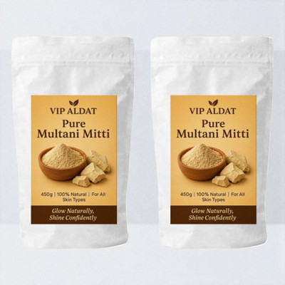 VIP ALDAT Multani Mitti Natural Radiance Glow Pack (450g × 2 = 900g)(900 g)