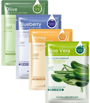 rorec Face sheet korean mask combo pack of 4(120 g)
