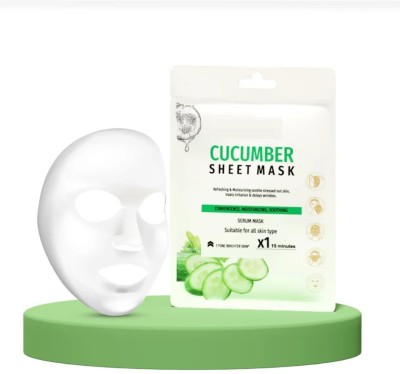 manasona Cucumber Face Sheet Mask With Serum For Women(20 g)