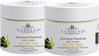 Verdant Natural Care Charcoal Peel Off Mask for men ( Combo Pack of 2X100 )(200 ml)