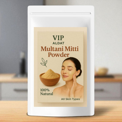 VIP ALDAT Multani Mitti Supreme Glow & Herbal Skin Brightness Detox Care Powder(400 g)