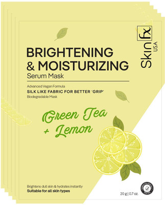 Skin FX Brightening & Moisturizing Serum Mask Combo Pack of 6(125 ml)