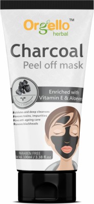 orgello Charcoal Face Mask Pack - Peel Off for men women boys girls black heads oily dry normal skin 100 ml.(100 ml)