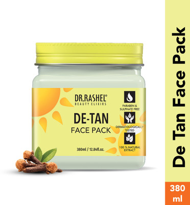 DR.RASHEL De-Tan Face Pack For Skin with Walnut & Clove Extracts | Tan Removal Formula(380 ml)