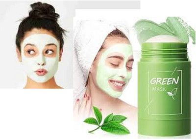 Luipui face pack new green tea mud clay stick pack of 1(40 g)