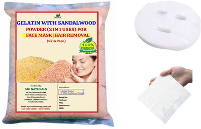 MGBN Gelatin with Sandalwood Powder for Face Mask/Hair removal (Skin Care) 25 GM(25 g)