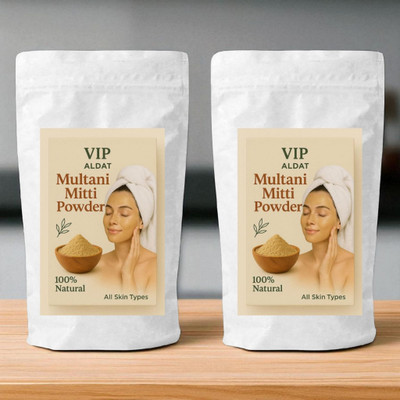 VIP ALDAT Multani Herbal Dual Face Treatment with Aloe and Tulsi Infused Brightening Oi(450 g)