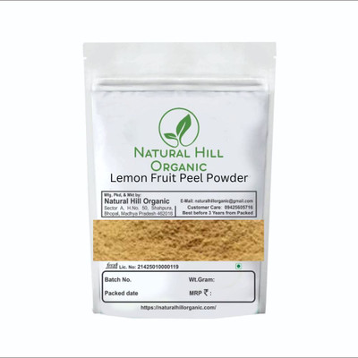 NATURAL HILL ORGANIC Lemon Peel Powder-50g-Brightens Skin Naturally-Natural-No Mixing(50 g)