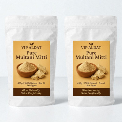 VIP ALDAT Herbal Multani Mitti Glow Tan Remover (450 g × 2 = 900 g)(900 g)