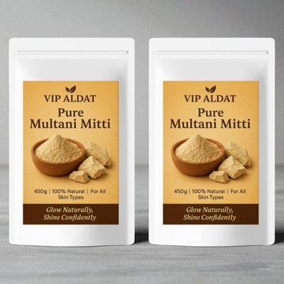 VIP ALDAT Multani Mitti Gentle Herbal Clay Pack With Instant Glow And Skin Detox Power(400 g)