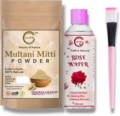 slukrl Rsoe water Multani Mitti & Makeup Brush Neem & Tulsi Acne Control Formula(320 g)