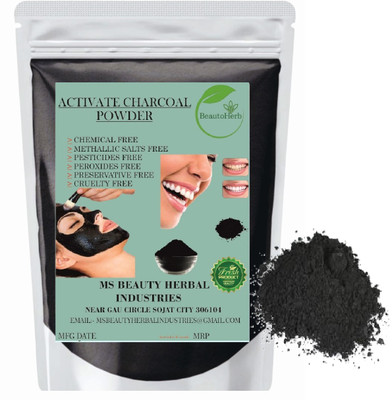 Beautoherb Natural Charcoal Powder for face pack new skin(400 g)