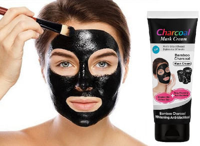 nuvya Deep Clean Charcoal Mask Cream for Smooth, Shine-Free Skin(130 g)