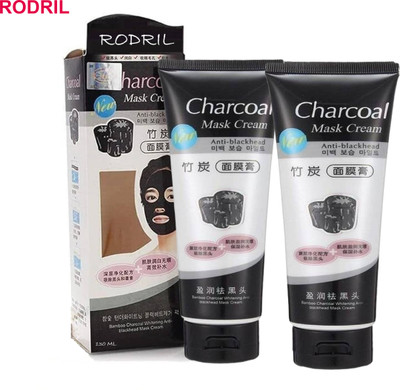 rodril CHARCOAL MASK PEEL-OFF FOR DEEP PIMPLE CLEANSE PACK OF 2(260 ml)