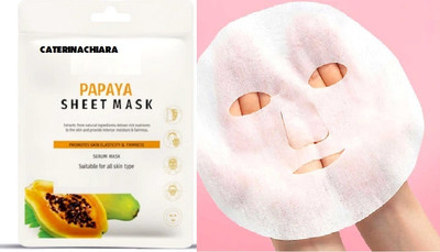 CATERINACHIARA papaya Face Sheet Mask With Serum For Women and Men..(20 g)