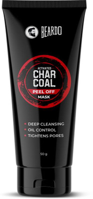 BEARDO Charcoal Peel Off Mask | For Glowing Skin | Detoxing Facial Kit for Men(50 g)