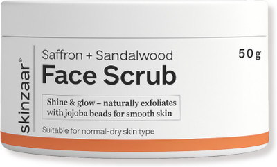 Skinzaar Saffron + Sandalwood Face Scrub – Reduce Dullness, Bridal Glow, Fade Uneven Tone(50 g)