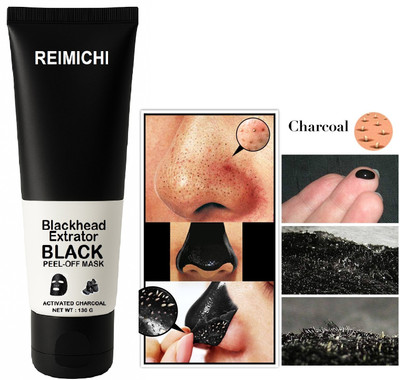 REIMICHI Charcoal Peel Off Mask for Blachead and Whitehead Remover(130 g)