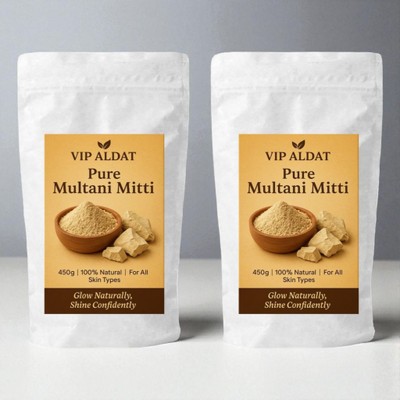 VIP ALDAT Multani Mitti Natural Glow Face Care (450 g × 2 = 900 g)(900 g)