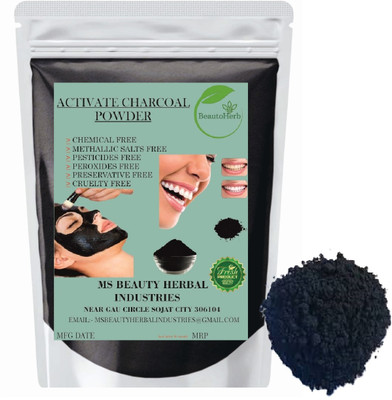 Beautoherb Glow Charcoal Powder for face pack soft(400 g)