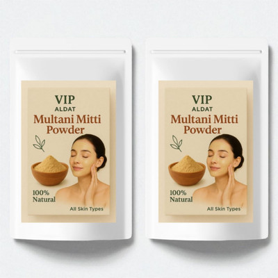 VIP ALDAT Multani Mitti Glow Supreme Bloom Herbal Advanced Skin Glow Pack 2 (2×450g)(900 g)