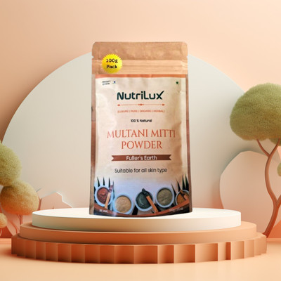 NutriLux Naturals Pure & Organic Multani Mitti | Natural Oil Control Pack(100 g)