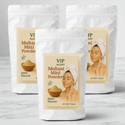 VIP ALDAT Multani Mitti Ayurvedic Fresh Glow Mask with Herbal Purity & Detox Care(450 g)