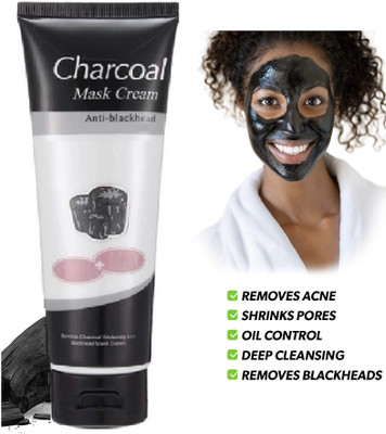 Libline Charcoal Oil Control Anti-Acne Deep Cleansing Blackhead Remover Black mask(130 ml)