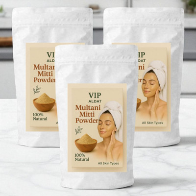 VIP ALDAT Multani Mitti Herbal Fresh Glow Brightening Care For Naturally Radiant Skin(450 g)