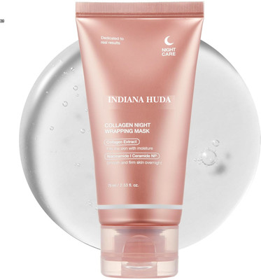 INDIANA HUDA Smooth Skin Overnight Mask 75ml | Niacinamide + Collagen Blend(75 ml)