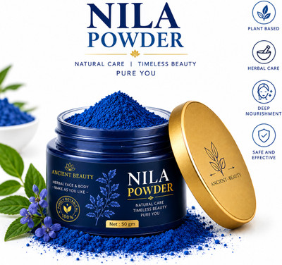 QLOVYA Blue Nila Powder Natural Face Pack for Skin Glow,Hydrating,Tan Removal(50 g)
