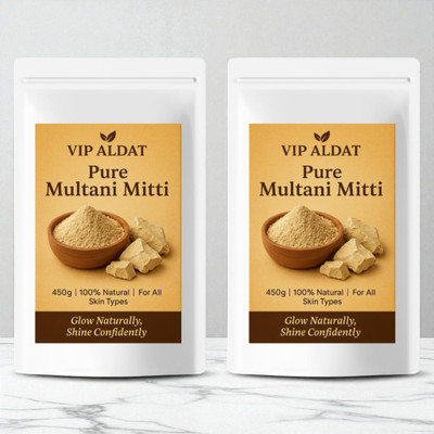 VIP ALDAT Multani Mitti Soothing Herbal Clay with Anti-Blemish & Cooling Skin Power(400 g)