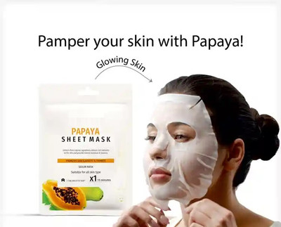 THTC Papaya Face Sheet Mask With Serum(20 g)