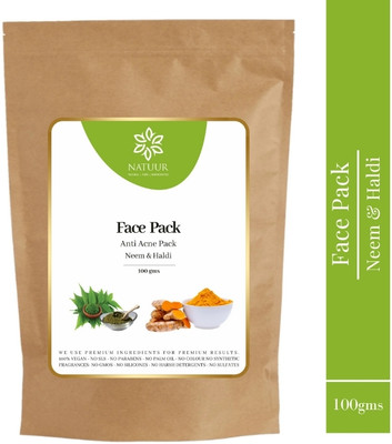 NATUUR Neem Haldi Pack - 100g |With Neem & Turmeric | Face pack I Antiseptic(100 g)