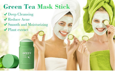 HUZURLU The green tea cleansing mask stick contains green tea(40 g)