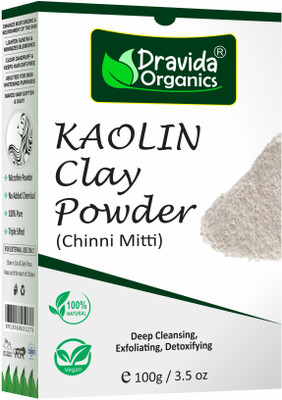 Dravida Organics Kaolin Clay Powder(100 g)