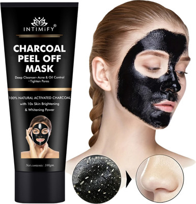 INTIMIFY Charcoal Peel Off Mask For Blackheads And Whiteheads, Anti Pollution Mask(100 g)