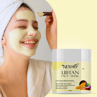 Newsio Ubtan Face Mask Tan Removal & Blemish Minimising Mask With Saffron & Turmeric(100 g)