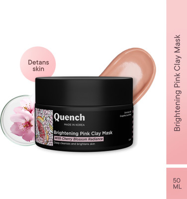 Quench De-Tan Korean Pink Clay Mask for Brightening and Blackhead Reduction(50 ml)