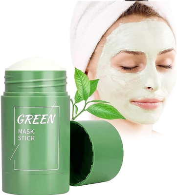 HUZURLU Best Green Cleansing Mask Stick For Face Oil Control(40 g)