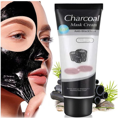 Luster Shine Original Charcoal Face Mask Wash Off - No Parabens & Mineral Oils Bamboo(130 ml)