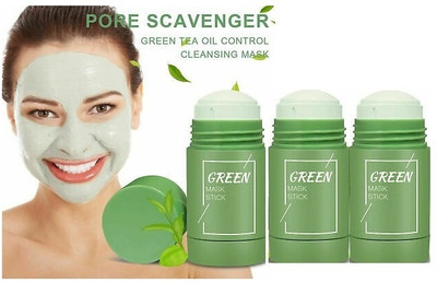 GFSU - GO FOR SOMETHING UNIQUE Green Face Mask Stick Pack Of 3(120 g)