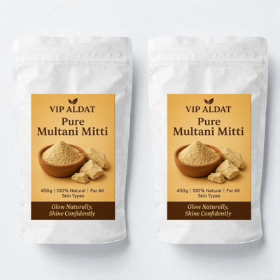VIP ALDAT Herbal Multani Mitti for Smooth Skin Glow (450g × 2 = 900g)(900 g)