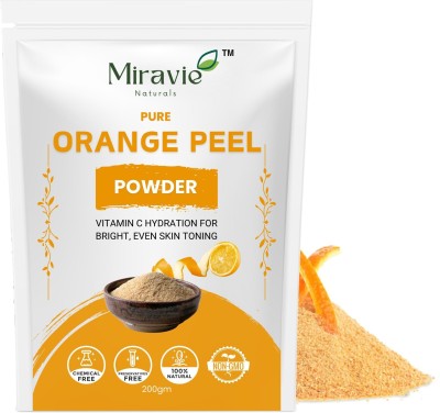 Miravie Orange Peel Powder, Natural Face Pack Powder, Vitamin C, Tan Removal, Anti Aging(200 g)