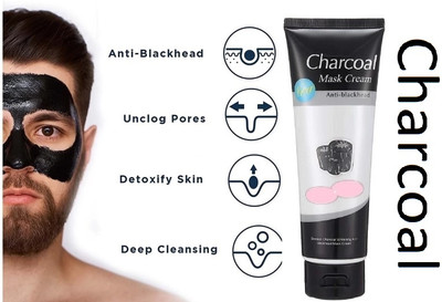 JANOST Natural Charcoal Face Mask Peel-Off Mask for Skin Purification set of 1(130 ml)