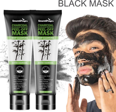 smartdrops Charcoal Peel Off Mask, Blackhead & Deep Cleaning Dead Skin Removal(60 ml)