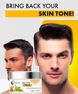 PERLENTE Professional De-Tan Pack | Tan Removal Cream tulsi and clove(50 g)